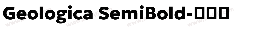 Geologica SemiBold字体转换